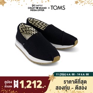 TOMS รองเท้าลำลองผู้หญิง สลิปออน รุ่น Resident Plus Black Heritage Canvas (CF) รองเท้าลิขสิทธิ์แท้