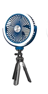 Bracket Fan M3L34 Light  Portable Mini Fan Outdoor Indoor Rechargeable Fan only Blue color