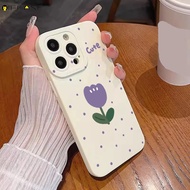 For Samsung Galaxy S26 S25 Edge Plus Ultra FE A56 M56 F56 A55 M55S F55 C55 Phone Case Purple Tulip F