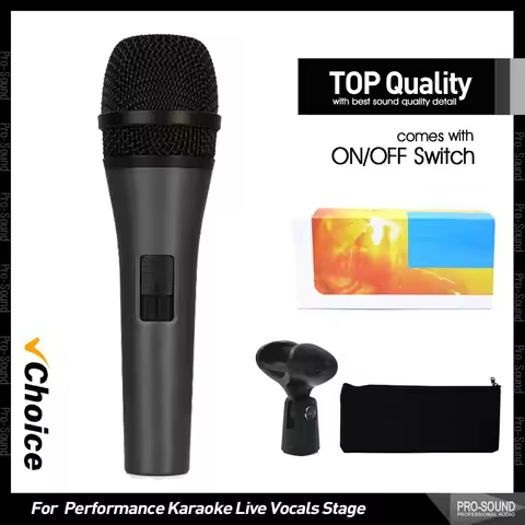 E845S TOP Quality Super-Cardioid Dynamic Vocal Mic E845 Wired Microphone with ON/OFF Switch For Prof