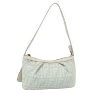 FENDI Zucca 帆布配件包 金色 淺綠色 正品 159291V