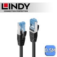 LINDY LINDY CAT.6A Ether Low Smoke Halogen-Free Network Cable S/FTP Black 0.5m (47176)