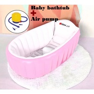 [SG SELLER]98x65x28cm Portable Bathtub Inflatable Bath Tub Baby Tub Cushion Warm Keep Warm Folding Portable Bathtub Bath