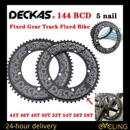 Deckas 144BCD Round Chainring Fixed Gear Fixie Track Bike 44 46 48 50 52 54 56 56T Chainwheel 144 Bc