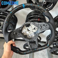 Forge Steering Wheel Fit for VW Mk5 MK6 MK7 MK7.5 GTI R Polo 2013-2020 Carbon Fiber Racing Wheel