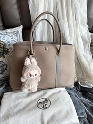 可免息分期 多年正版正貨商標門市現貨  hermes  Hermès garden party gp 36 garden party etoupe 金剛色 經典 大象灰  canvas/leather