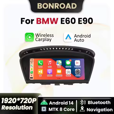 BONROAD 8 Core Wireless Carplay Car Radio Multimedia Multimedia Player Car Radio For BMW 5 3 Series 