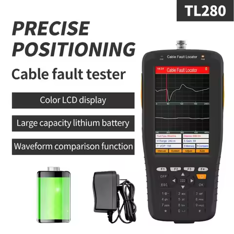 TL280 Cable Fault Tester TDR Locator Coaxial Communication Wire Locater 1~8km Circuit Breaker Finder