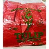 MERAH Tulip Plastic Bag Size 26 Red