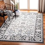 Safavieh Liberty Collection LIB750H Dark Grey and Ivory (5'3" x 7'7") Area Rug, 5' 3" x 7' 7"