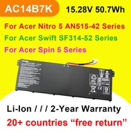 AC14B7K For Acer Nitro 5 AN515-42 Swift SF314-52 SF314-52-536Y Spin 5 SP515-51GN Laptop Battery15.28