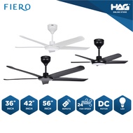 Fiero Freya 36"/42"/56" Inch 5 Blades 24 Speed DC Ceiling Fan With LED + Remote