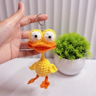 GANTUNGAN Keychain, Keychain, Bag Charm Handmade Knitted Ugly Duck