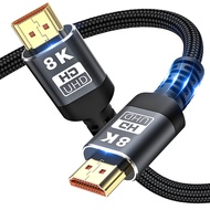 8K HDMI-compatible Cable for Xiaomi Mi Box 8K/60Hz 4K/120HZ 48Gbps Digital Cable for PS5 PS4 Laptop TV Monitor Projectors