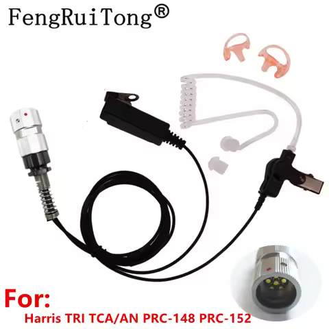 PRC-624 IDF710 WalkieTalkie Tactical headset cuboid PTT microphone Air Tube Earpiece for TRI TCA/AN 