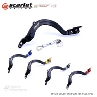 Brake pedal wr155 brake lever wr155 full cnc scarlet racing yamaha wr155
