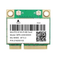 WiFi 6E 3000Mbps Bluetooth 5.2 AX210HMW MPE-AXE3000H for Intel AX210 Wireless Mini PCI-E WiFi Card 8