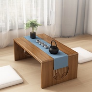 Foldable Bamboo Tatami Low Tea Table, New Chinese Bay Window Desk, Bed Laptop & Study Mini Low Table