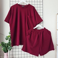 ชุดเซ็ทผู้ชาย เสื้อ+กางเกง ผ้าวูลเวฟไม่ร้อน นุ่ม ทิ้งตัว ไม่ยับ ซักแล้วไม่ต้องรีด