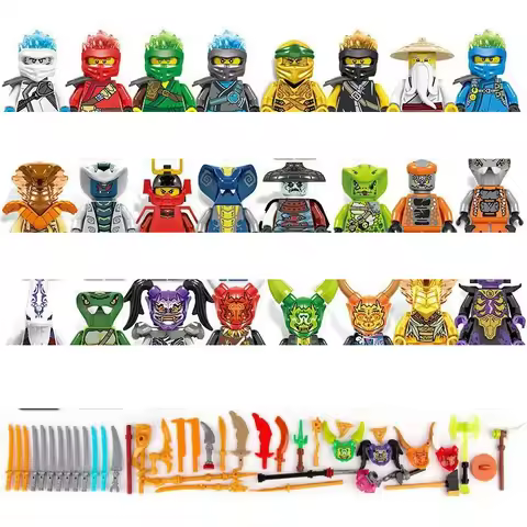 2026 Ninja Figures Garmadon Jay Zane Kai Nya Lloyd Samukai Cole Harumi Ultra Violet Pyro Snake Morro