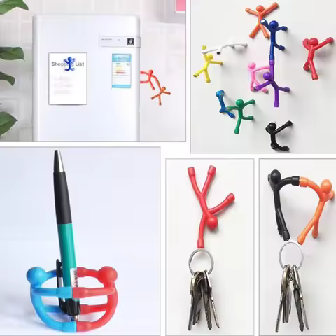 Multifunctional Fridge Magnets Mini Humanoid Colorful Magnetic For Locker Office Home Kitchen Tool R