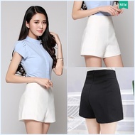 [COD]Women Korean Palda Black White High Waist Formal Shorts Walking Slack Trouser Shorts For Woman