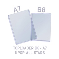 Approximately 25-100 Toploader card With Photo card Size A7 7x10cm And B8 6.4x9cm Containing Anime C