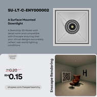 (Enscape Ready) SketchUp 3D Model - Surface Mounted Downlight 60° (SU-LT-C-ENY000002)