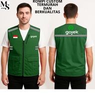 Gojek Vest Latest Gojek Vest/ Gojek Driver Vest/ Men's Motorcycle Vest/ Quality Windproof Vest/ - Cu