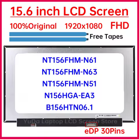 15.6" Laptop LCD Screen NT156FHM N61 NT156FHM-N61 NT156FHM-N63 NT156FHM-N51 N156HGA-EA3 B156HTN06.1 