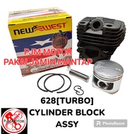 628 turbo cylinder block assy boring blok komplit mesin chainsaw sinso senso new west 5800 model tur