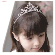 Princess Rhinestone Crown Hairpin Girls Crown Hair Accessories Korean Children's Hair Accessories