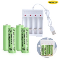 RETROVA AA / AAA Battery Charger 4 Slot Independent Universal USB Battery Charger