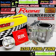 KOZI Cylinder Racing Block Kit Yamaha LC135 Y15ZR FZ150 Fullset Block Dome Piston 57MM With RIK Pist