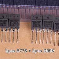 2 cặp chính hãng (2 chiếc b778 + 2 chiếc d998) TO-3PF bóng bán dẫn khuếch đại công suất âm thanh 2sb