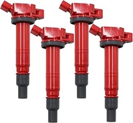 HIGH ENERGY RED PERFORMANCE IGNITION COIL UF495 90919-02248 SET OF 4 COMPATIBLE WITH SCION XB TOYOTA