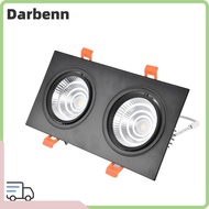 DARBEMY Recessed Ceiling Light, 2 X 7W Double Head Downlight, Energy Saving Black White Light 6000K 