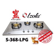 Izola S-368 Stainless Steel Built-In Hobs 3-burner (FREE Delivery + FREE Installation)