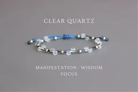 Clear Quartz April Birthstone Beaded Bohemian Crystal Bracelet Mother-in-Law Gift Stacked Layered