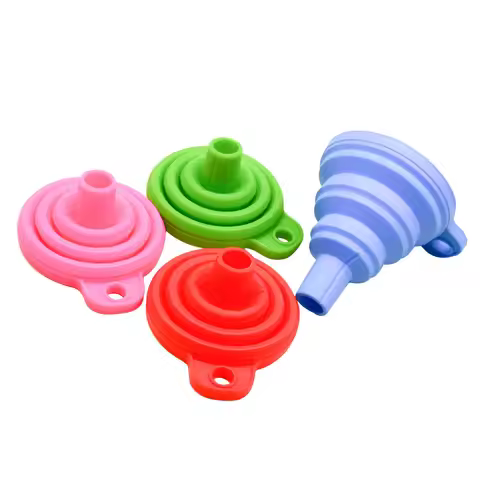 Foldable Funnel Kitchen Funnel Set Gadget Accessories Foldable Silicone Foldable Funnel for Filling 