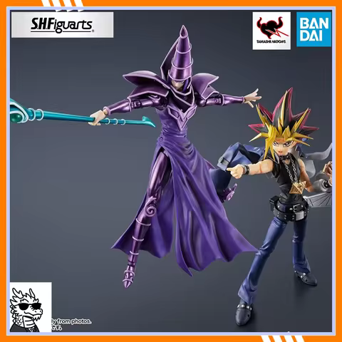 Original BANDAI S.H.Figuarts Yami Yugi Yu-Gi-Oh! Duel Monsters Action Toys Model Collection Anime Fi