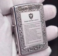 👀全新有盒Zippo煤油火機 冰與火之歌 白銅盔甲機精雕