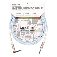 GHOSTFIRE สายเคเบิลทำมุม10ฟุตสำหรับกีตาร์ไฟฟ้าสายต่อเบสกีตาร์สูงกีต้าร์เบสและเสียงระดับมืออาชีพ