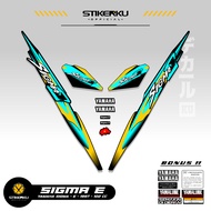 YAMAHA SIGMA E 100 STRIPING MOTIF X6 SIGMA 2-STROKE STICKER VARIATION OF STANDARD sigmaE MOTORCYCLE 