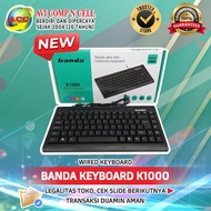 Banda K1000 Mini USB cable keyboard measuring 75 percent for PC and laptop