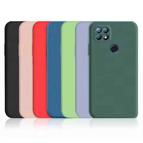 For Realme C21Y Case Realme C21Y C25Y C25 C25S C30S C30 C31 C35 C55 Liquid Silicone TPU Shockproof P