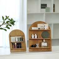 Wooden Cosmetic Storage Rack Nail Polish Display Rack Creative Round Arch Organizer Nordic Style Sun
