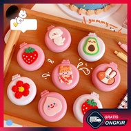 Gratis Ongkir - Cermin Kaca & Sisir Travel Motif Karakter Lucu / Sisir Anti Kusut / Sisir dan Cermin