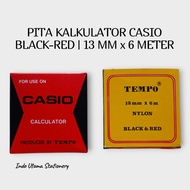CASIO BLACK RED CALCULATOR RIBBON