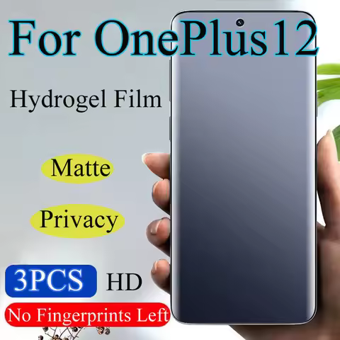 OnePlus12R Privacy Hydrogel Film For OnePlus 12 Matte Screen Protector OnePlus12 Antipeeping 1+12 Fu
